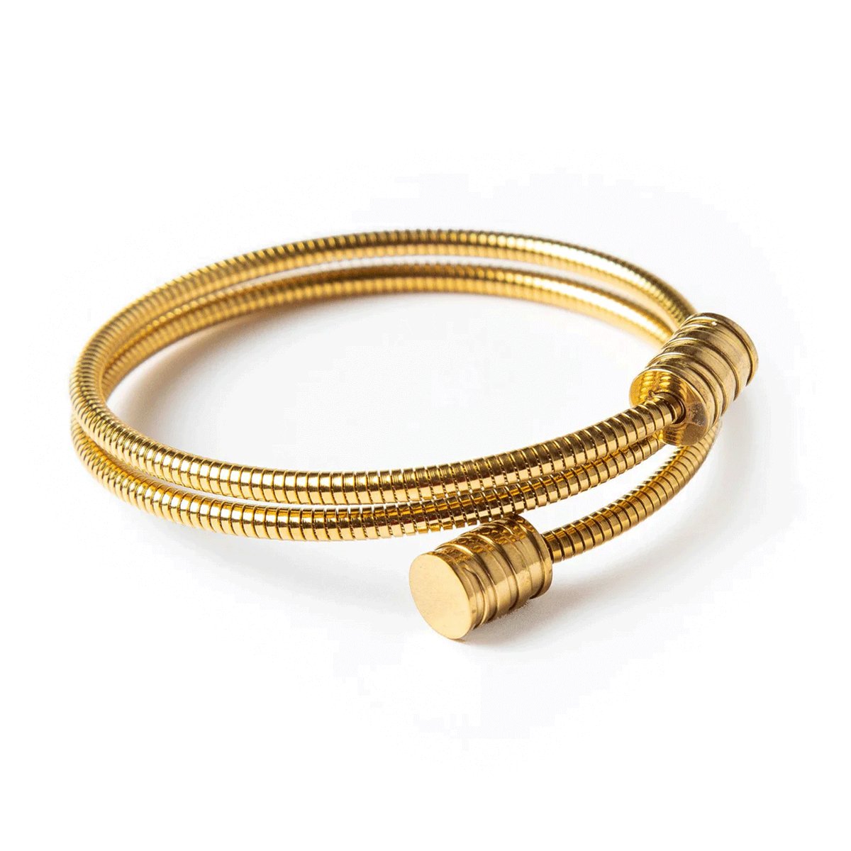 Triple Spiral Bracelet Plated in 18K Gold