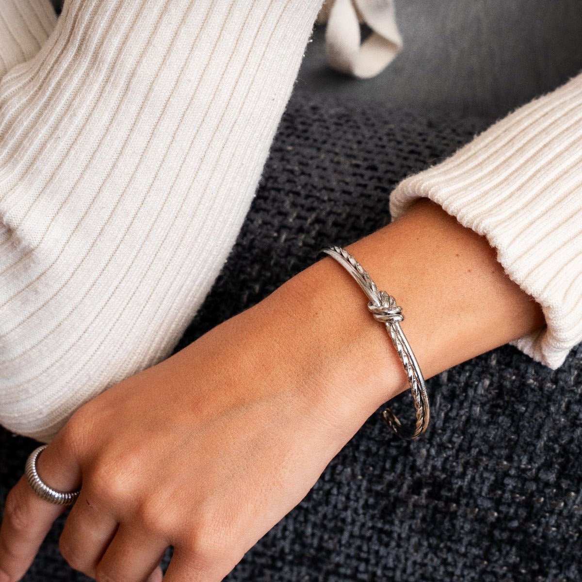 Twisted Knot Bracelet - Silver