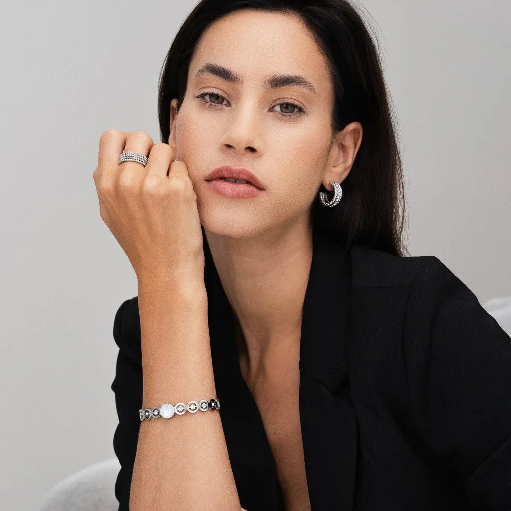 Olivia Zirconia Stone Bracelet - Silver