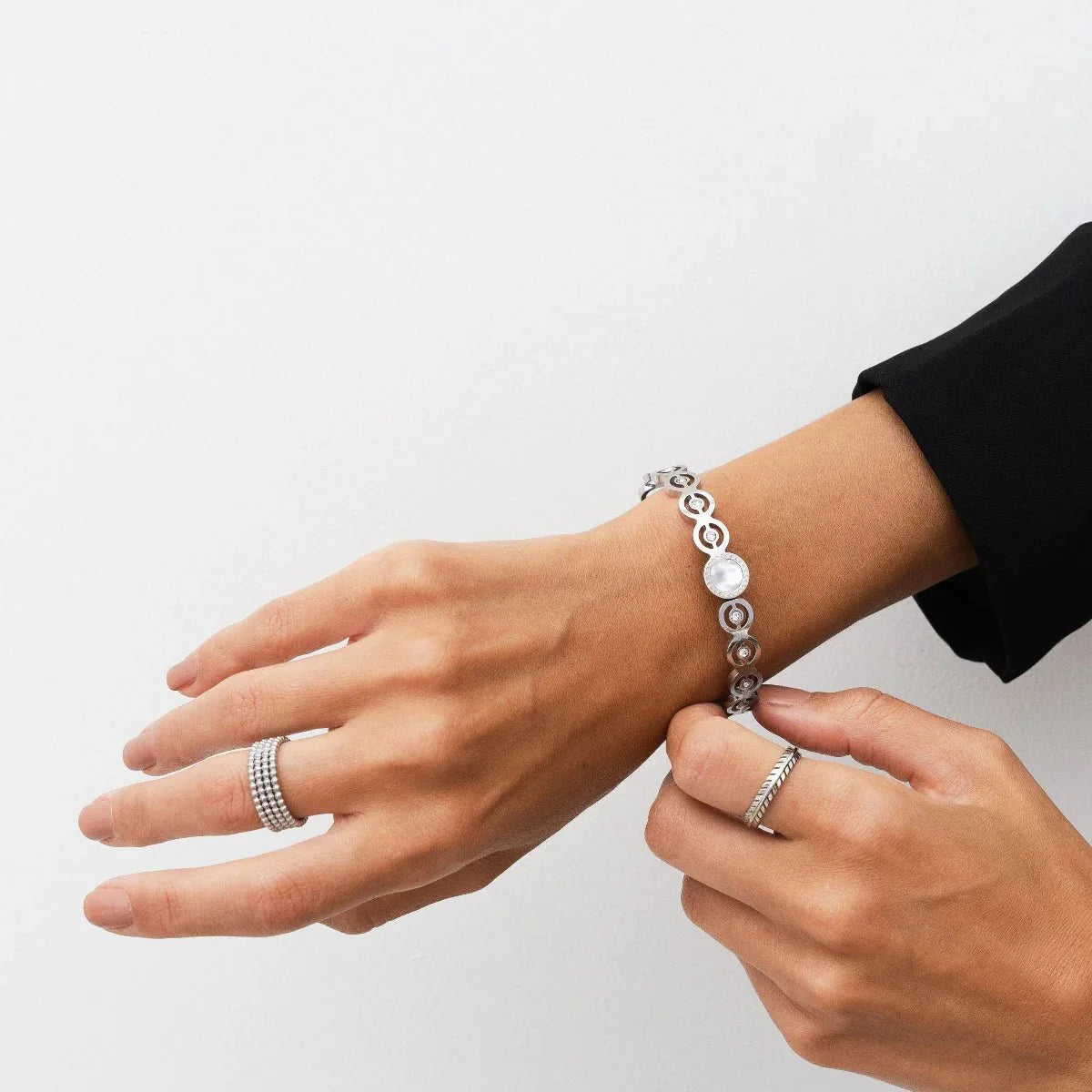 Olivia Zirconia Stone Bracelet - Silver