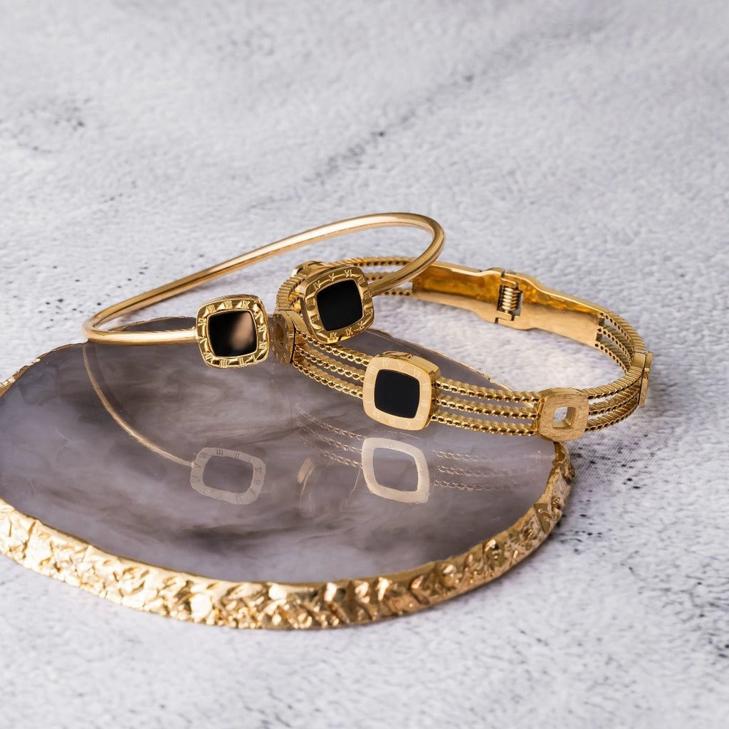 Onyx Bracelet Summer Plated in 18k Gold