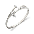 Nail Bracelet Zirconia - Silver