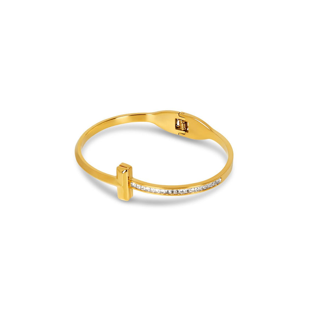 T-Bar Elegance Bracelet Plated in 18k Gold