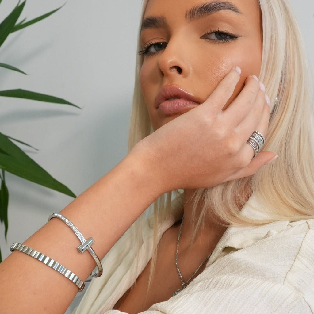T-Bar Elegance Bracelet - Silver