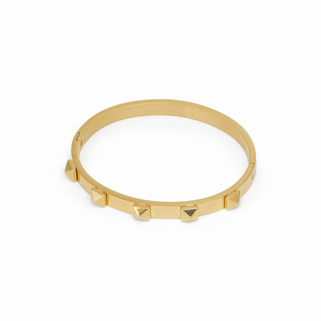 Studded Bracelet Plated in 18K Gold