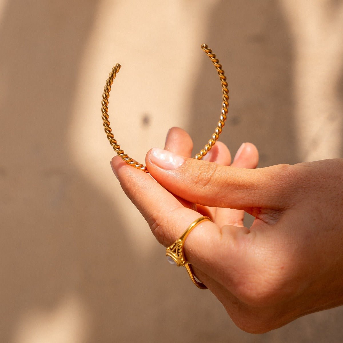 Twist Bracelet Plated in 18K Gold