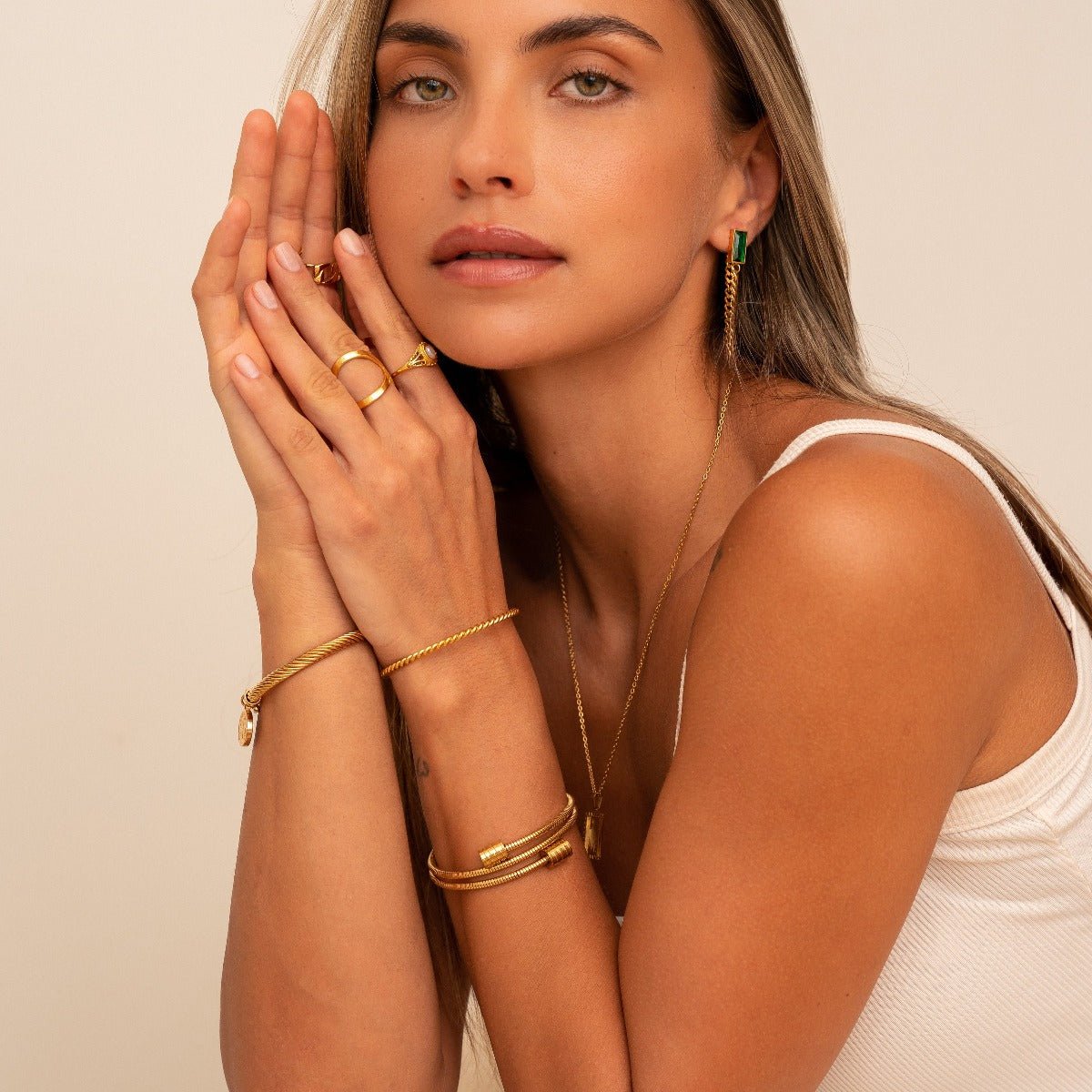 Twist Bracelet Plated in 18K Gold