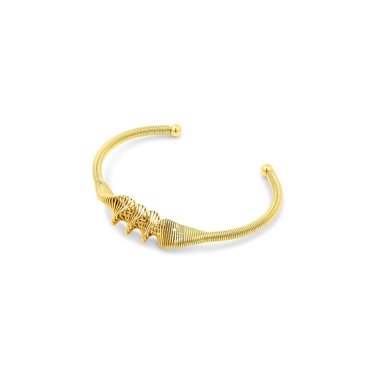 Wave Bracelet Plated in 18K Gold