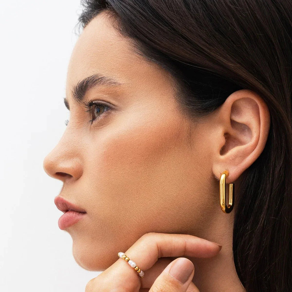 Piper Hoop Earring Plated in 18k Gold