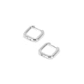 Square Hoop Earring - Silver