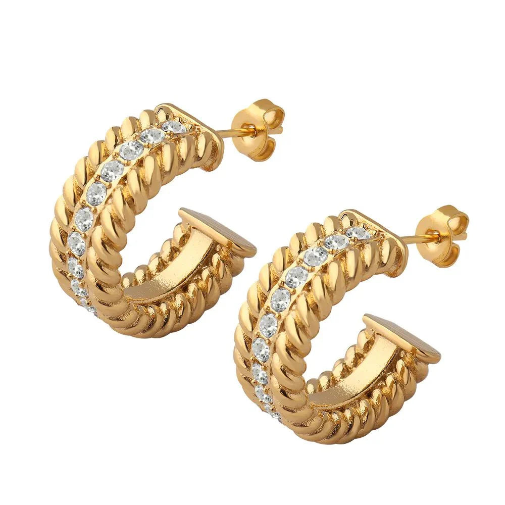 Gold-Plated Hoop Earring 18k