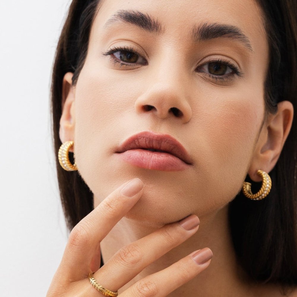 Gold-Plated Hoop Earring 18k