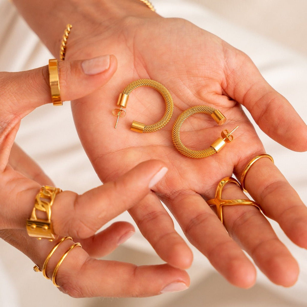 Isabella Hoop Earring Gold Plated in 18K