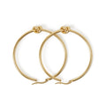 Central Knot Hoop Earring Plated in 18K Gold