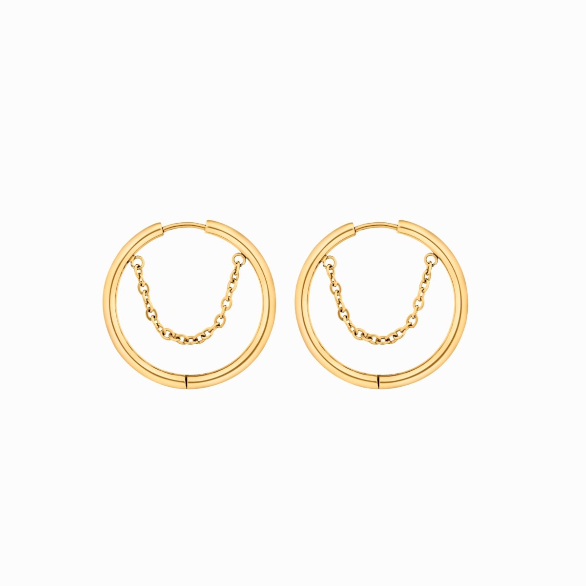Pipa Hoop Earring Plated in 18K Gold