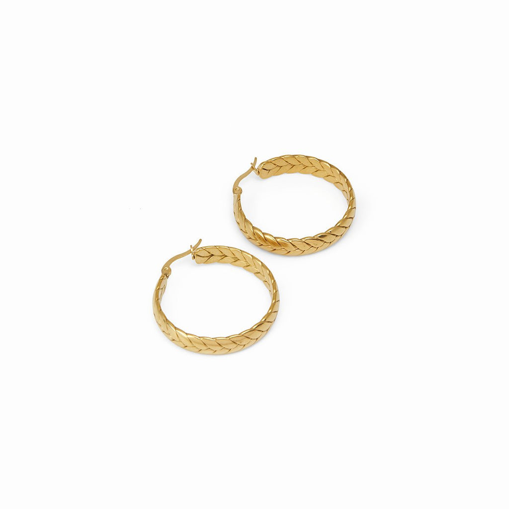 Pompeia Hoop Earrings Plated in 18K Gold