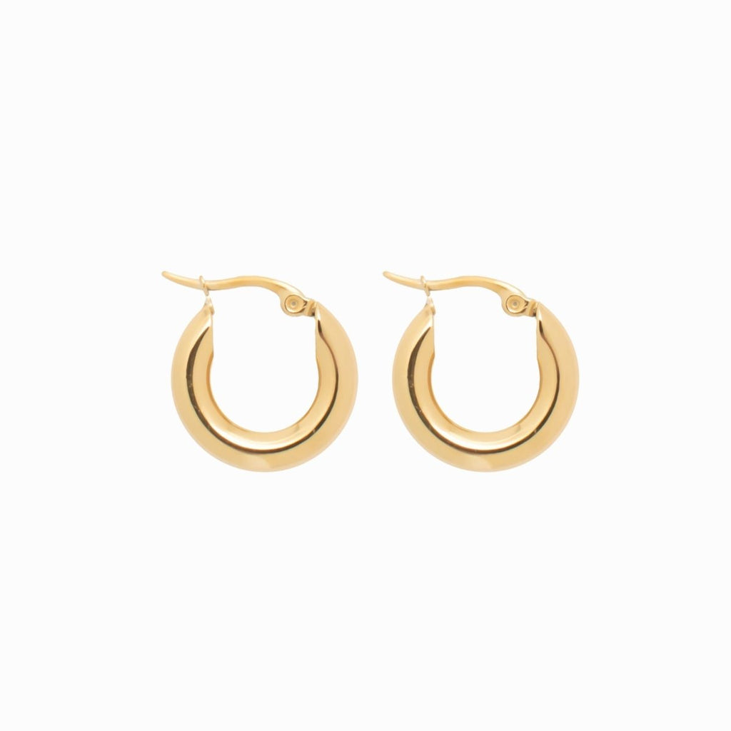 Lele G Tube Hoop Earring Plated in 18K Gold