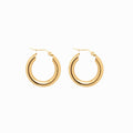 Lele M Tube Hoop Earring Gold Plated 18K