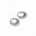 Croissant Hoop Earring - Silver