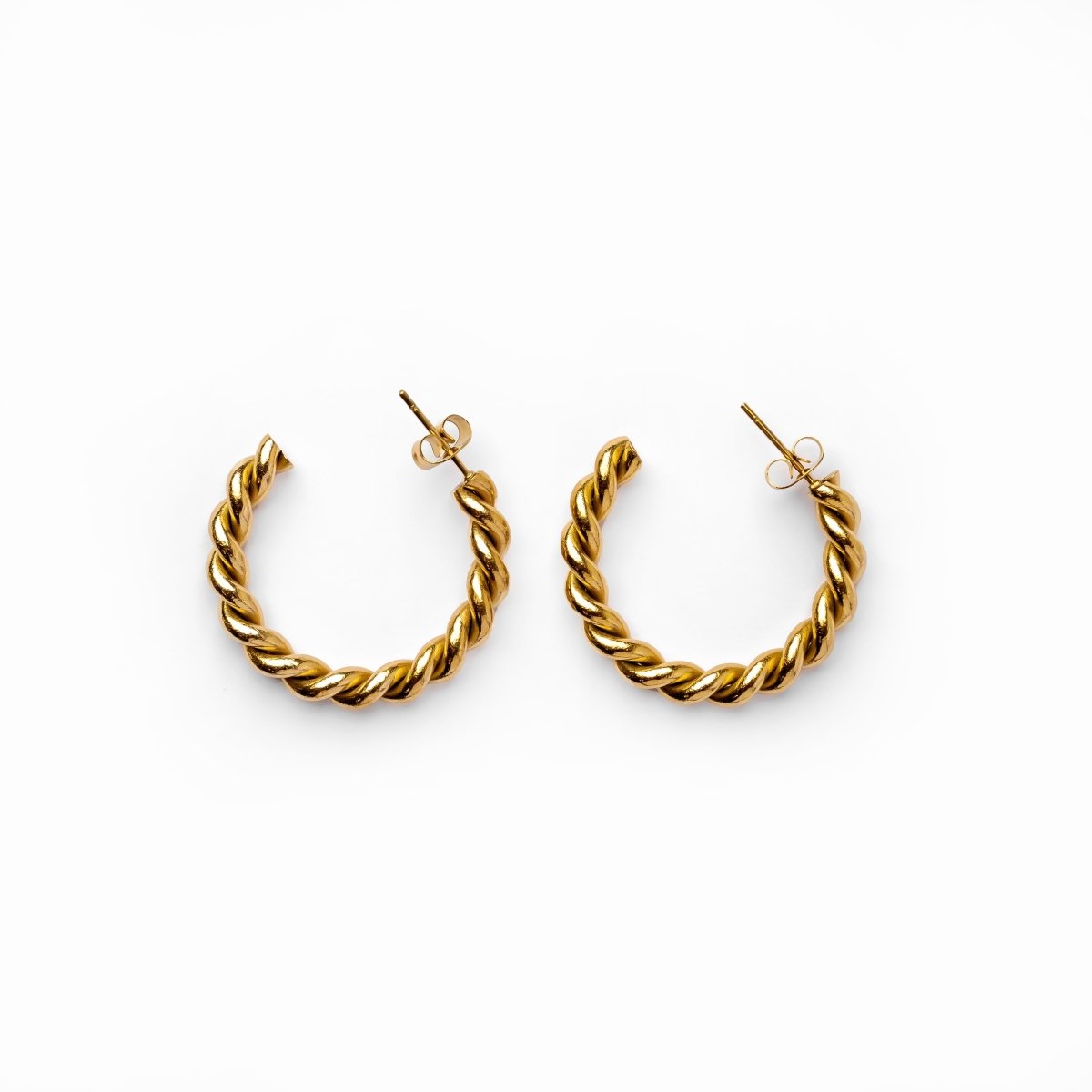 Twist Hoop Earring Plated in 18K Gold