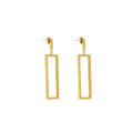 Diana Geometric Rectangular Earring Plated in 18K Gold