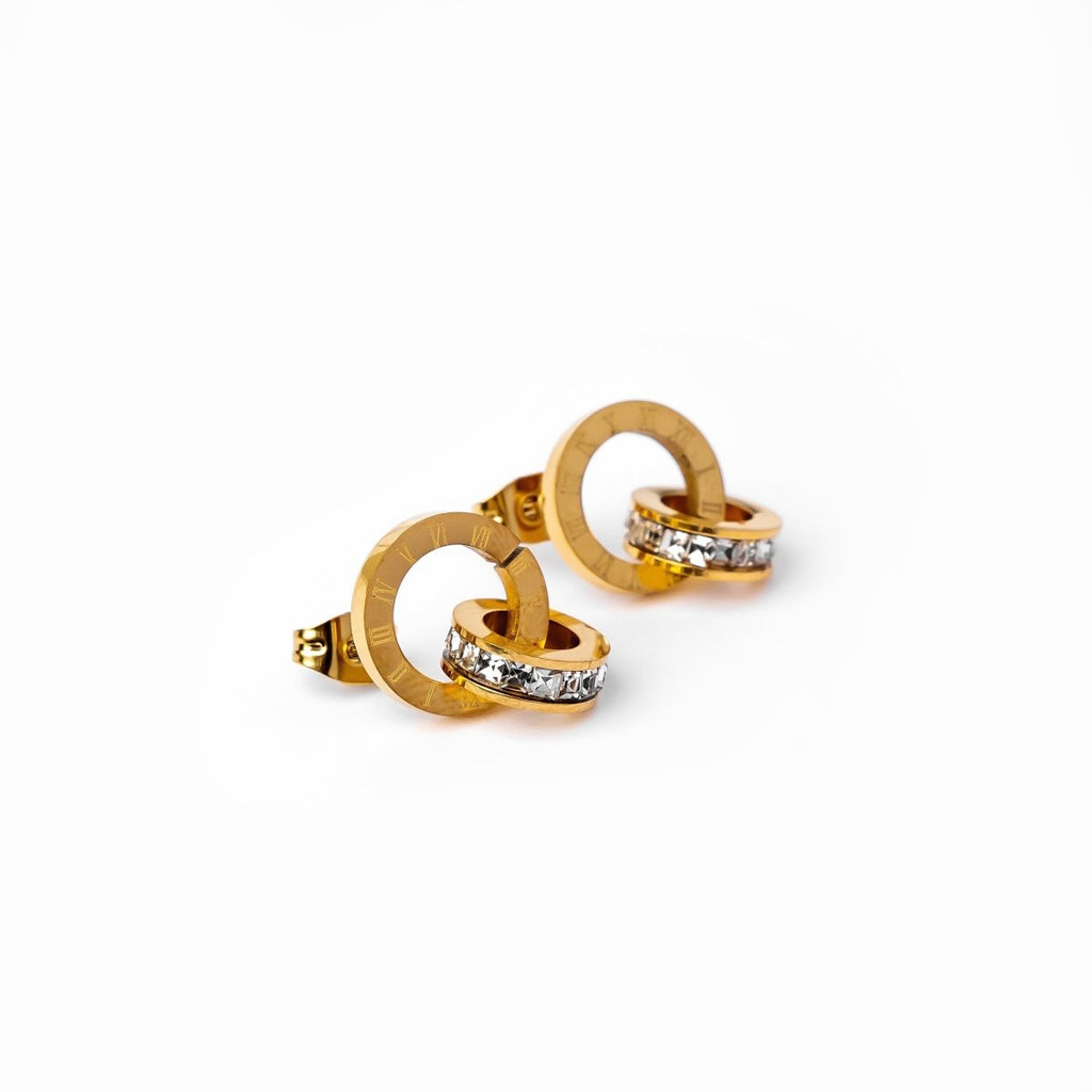 Imperial Earring Zirconia Stone Plated in 18K Gold