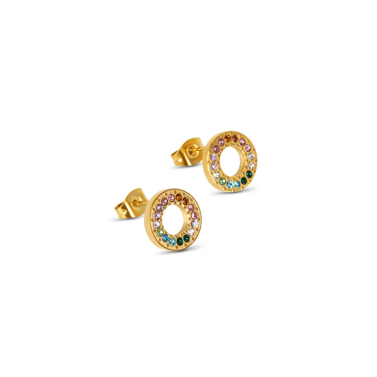 Rainbow Earring Plated in 18k Gold