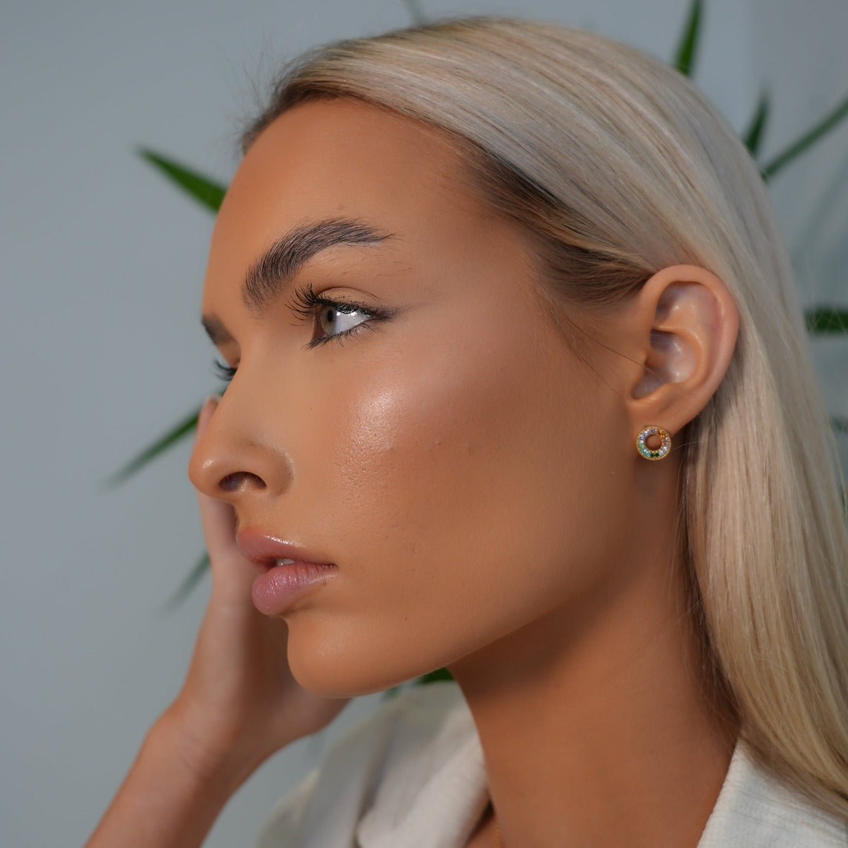 Rainbow Earring Plated in 18k Gold