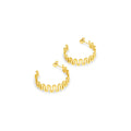 Zig Zag Earring Plated in 18k Gold