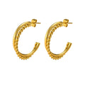 Madison Hoop Earrings Plated in 18k Gold