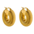 Bold Hoop Earrings Ziza Plated in 18k Gold