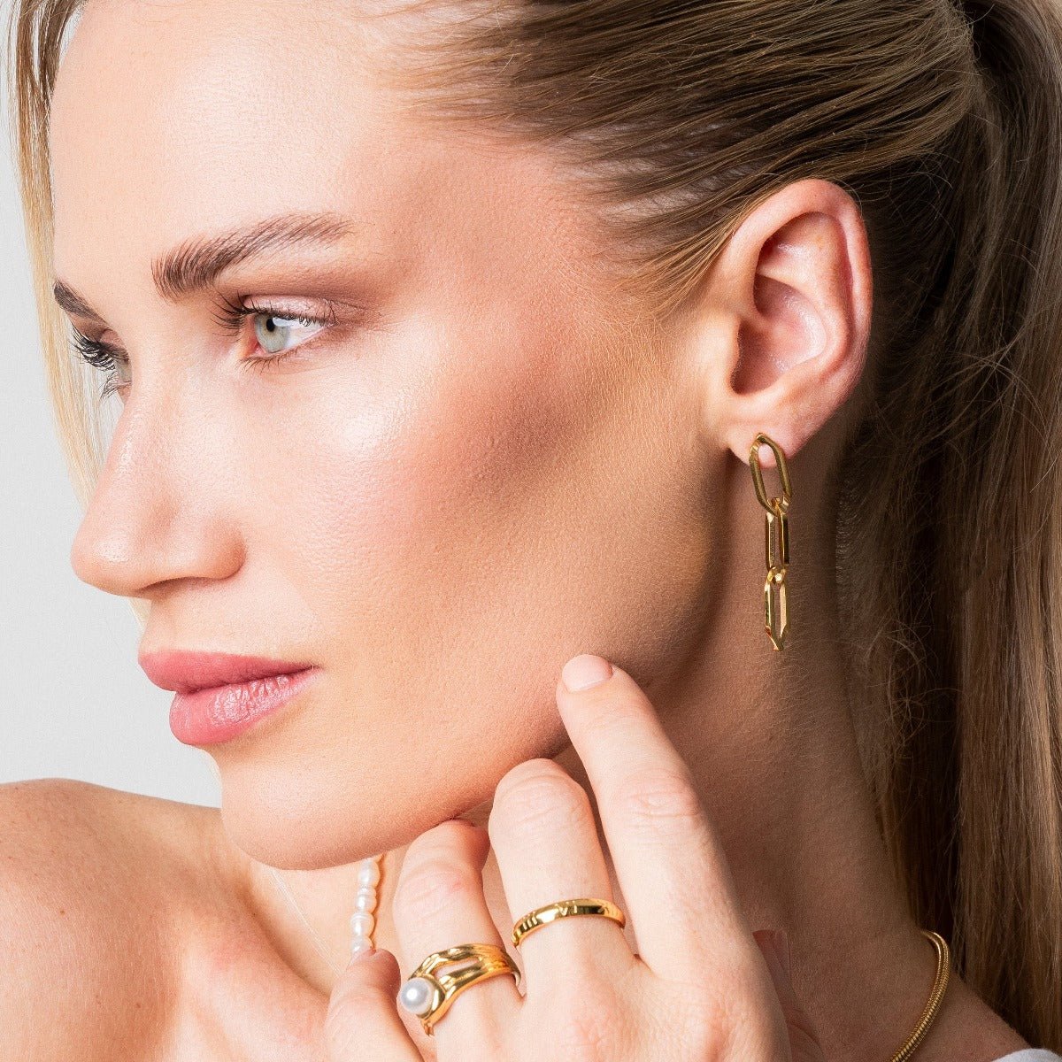 Dangle Earrings with Gold Plating 18k