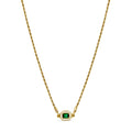 Emerald Aura Necklace Plated in 18K Gold