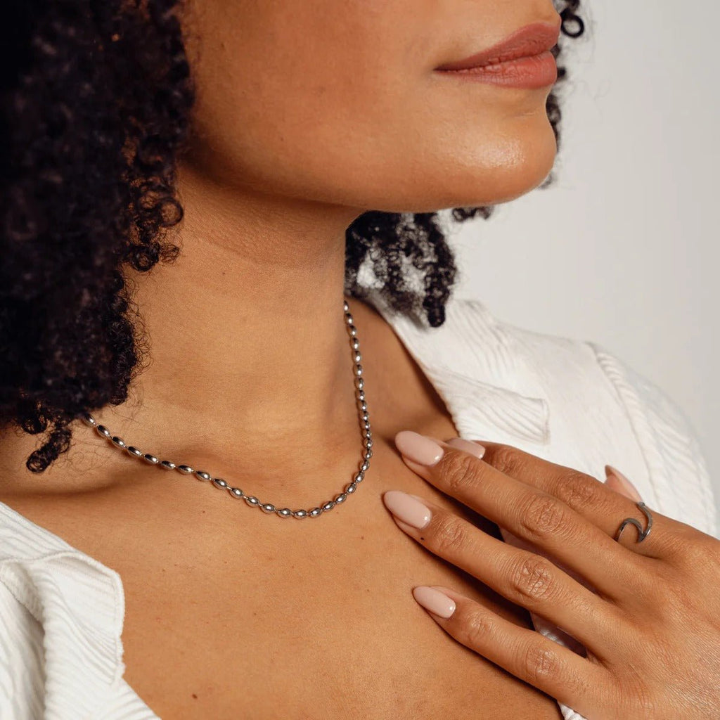 Sphere Chain Necklace - Silver