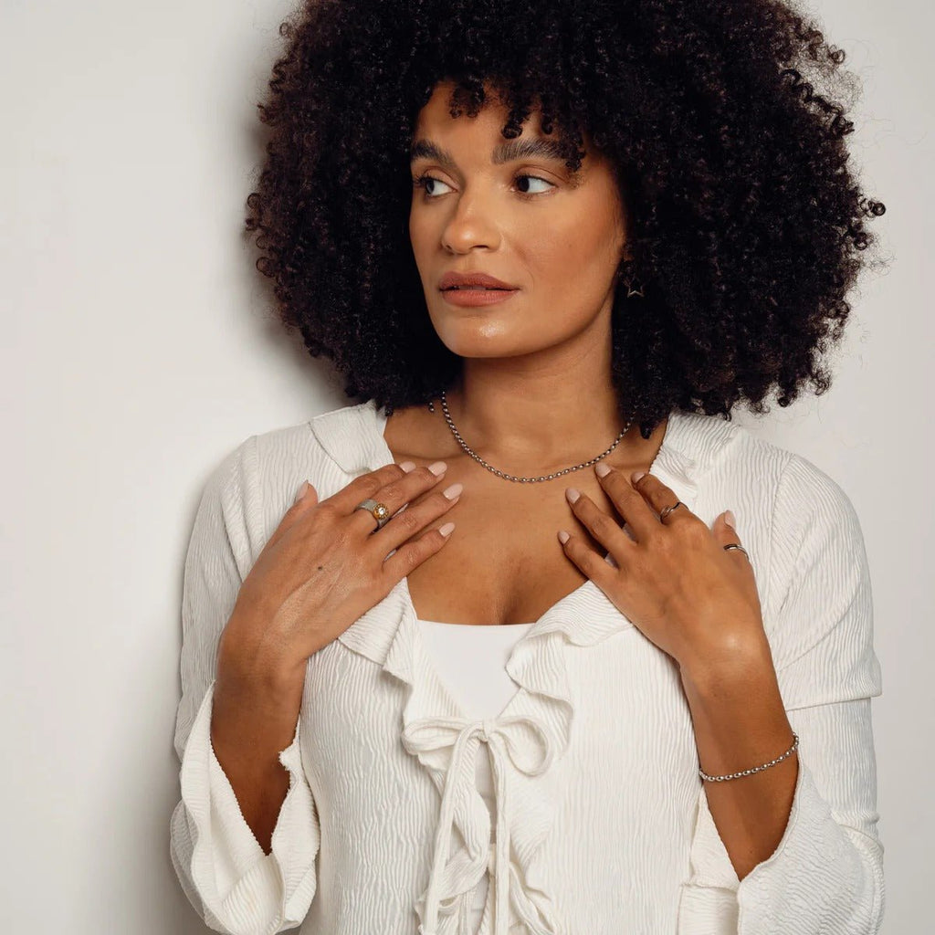 Sphere Chain Necklace - Silver