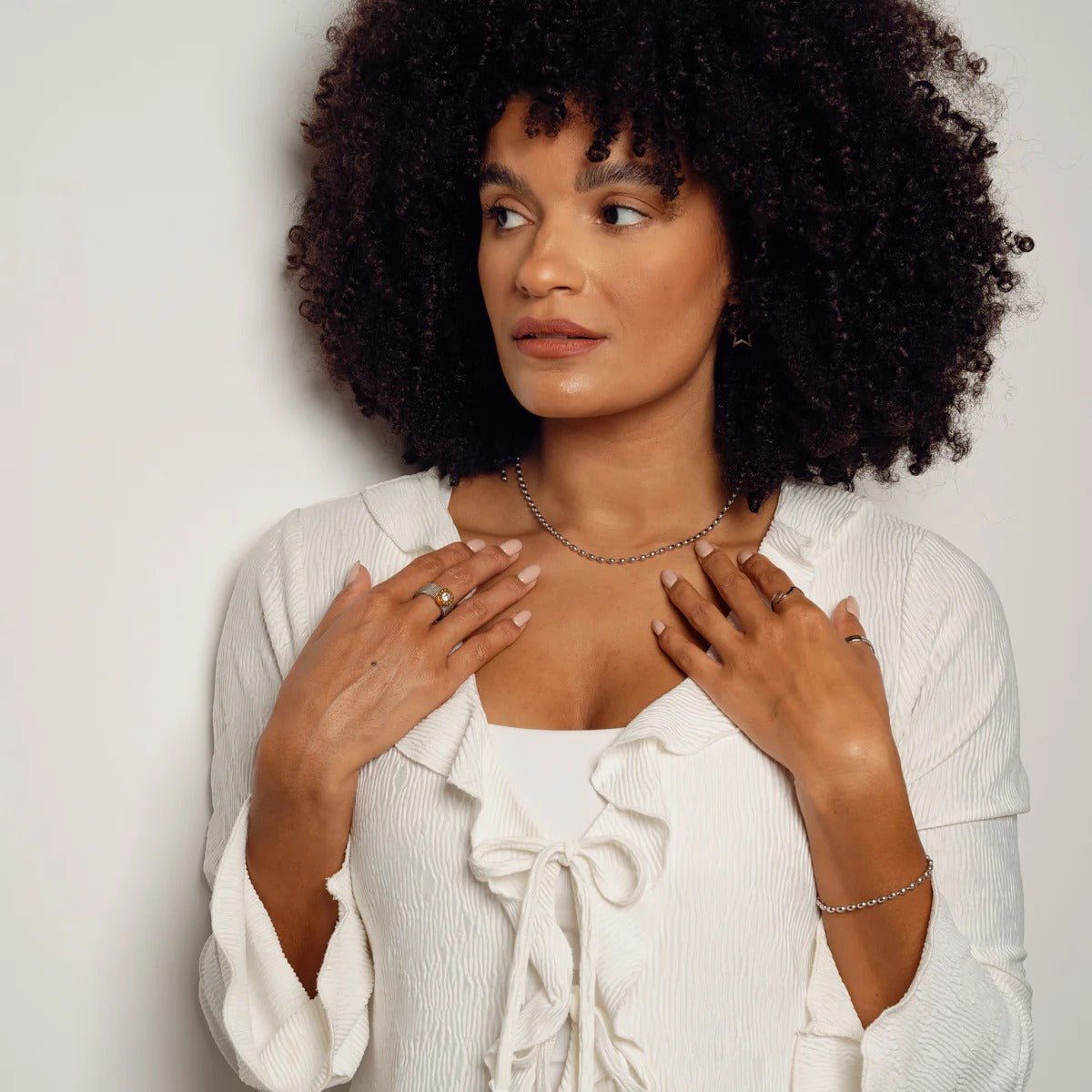 Sphere Chain Necklace - Silver