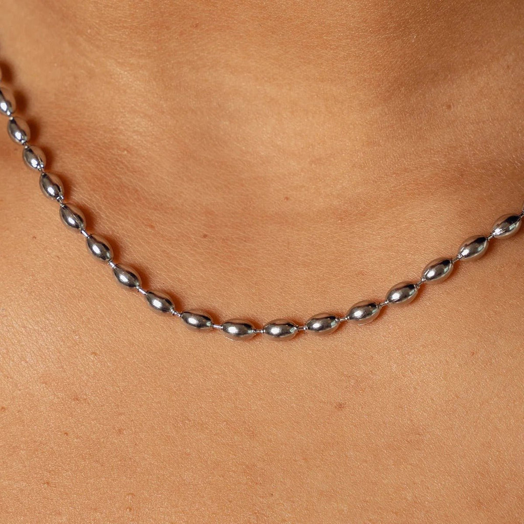 Sphere Chain Necklace - Silver
