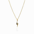 Energy Pendant Lightning Necklace Plated in 18K Gold