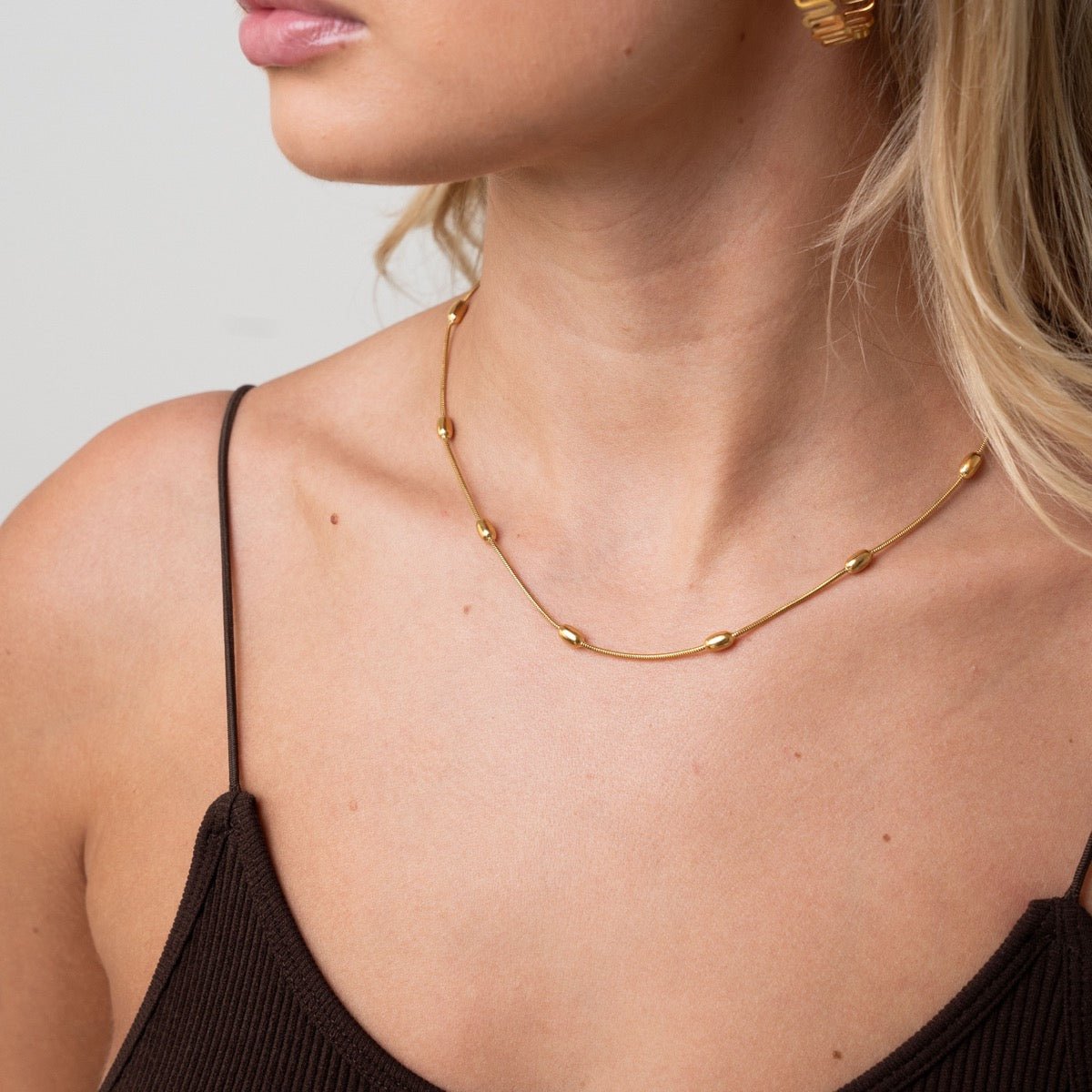 18K Gold Plated Sphere Necklace