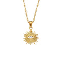 Gold Plated Eye Necklace 18K