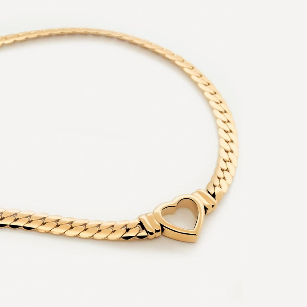 Minimalist Heart Necklace Plated in 18K Gold