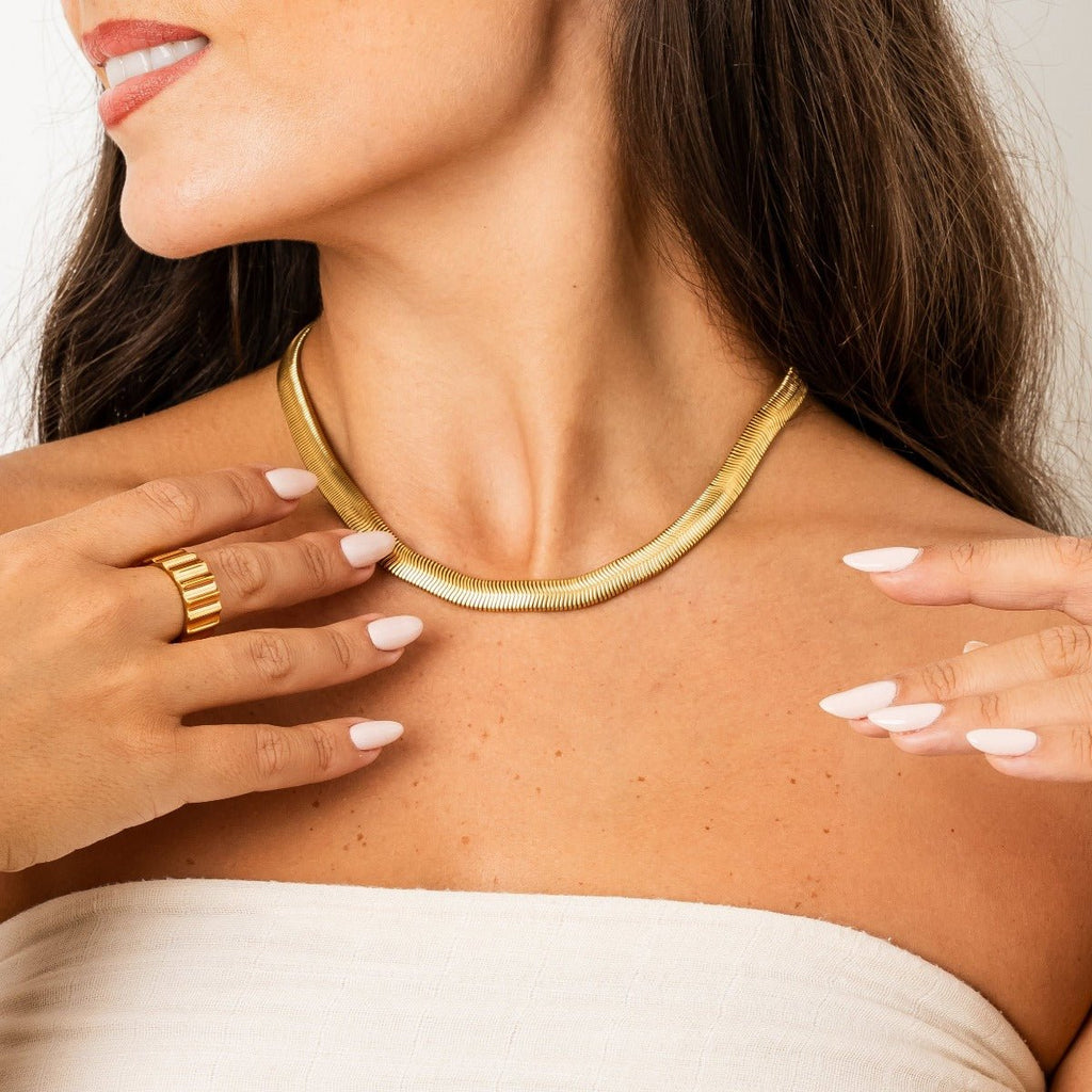 Gaia Necklace Choker Gold-Plated 18k