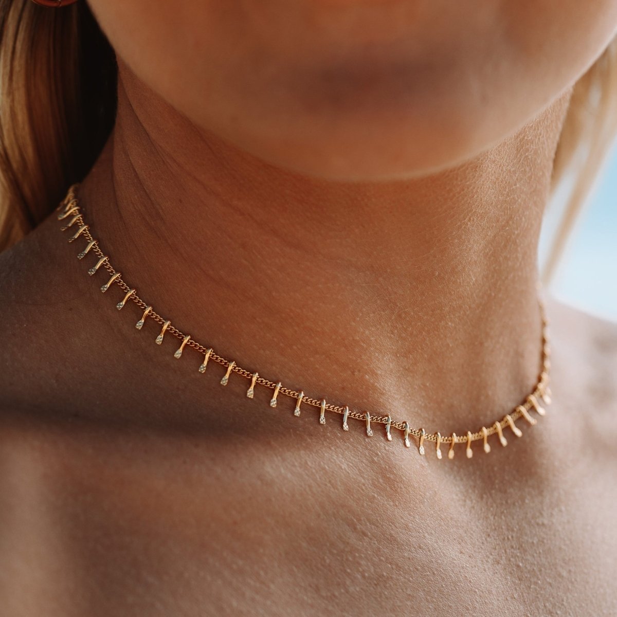 Jurerê Choker Necklace Plated in 18K Gold