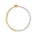 Riviera Baguette Necklace Plated in 18k Gold