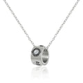 Rotating Roman Numeral Necklace - Silver