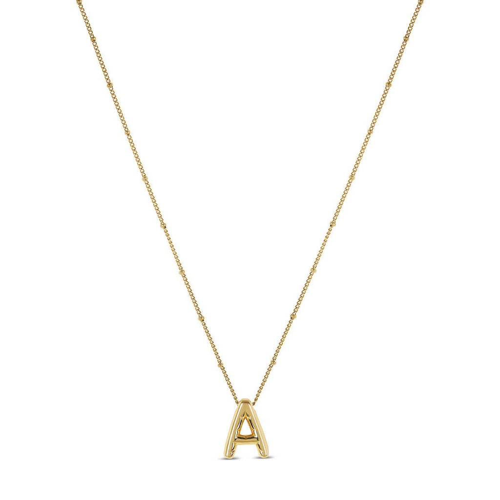 Bold Initial Letter Necklace Plated in 18K Gold