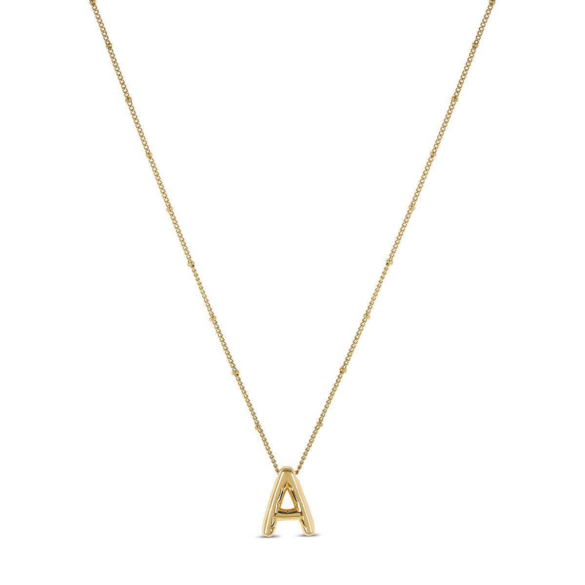 Bold Initial Letter Necklace Plated in 18K Gold