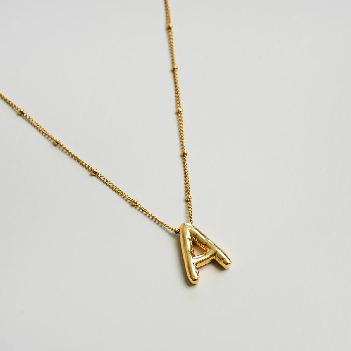 Bold Initial Letter Necklace Plated in 18K Gold