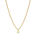 Initial Letter Chain Necklace Plated in 18K Gold