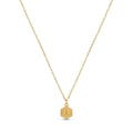 Initial Letter Necklace Hex Plated in 18K Gold